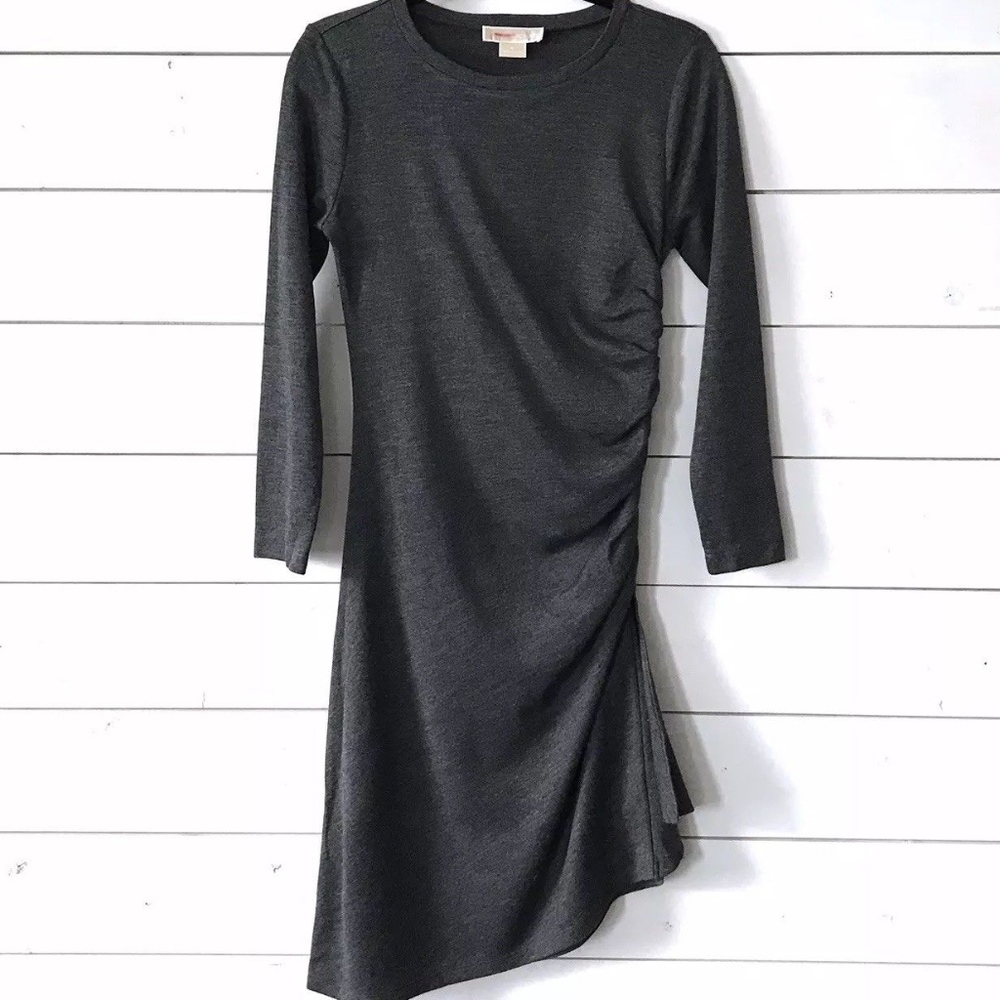 Michael Kors Gray Long Sleeve Sheath Dress - Picture 2 of 8